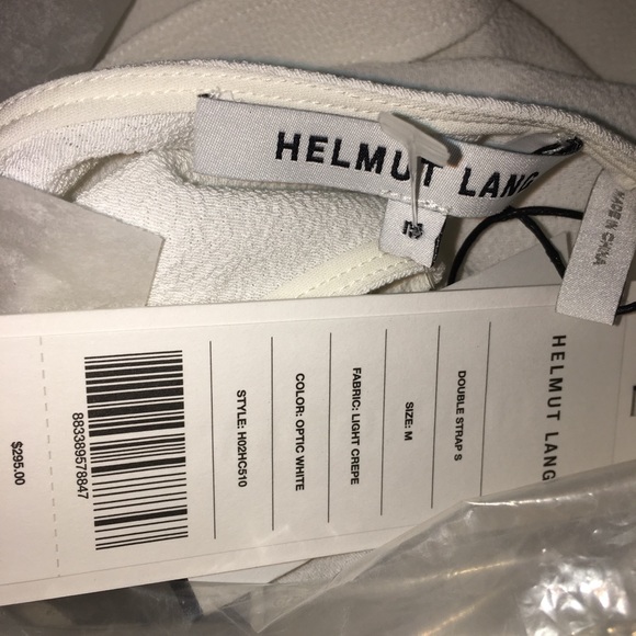 NEW Helmut Lang Double Strap Crepe Tank size M - Picture 3 of 4